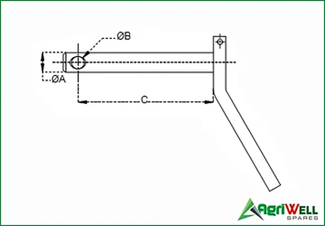 BENT HANDLE HITCH PIN (With & Without Linch Pin, Chain)
