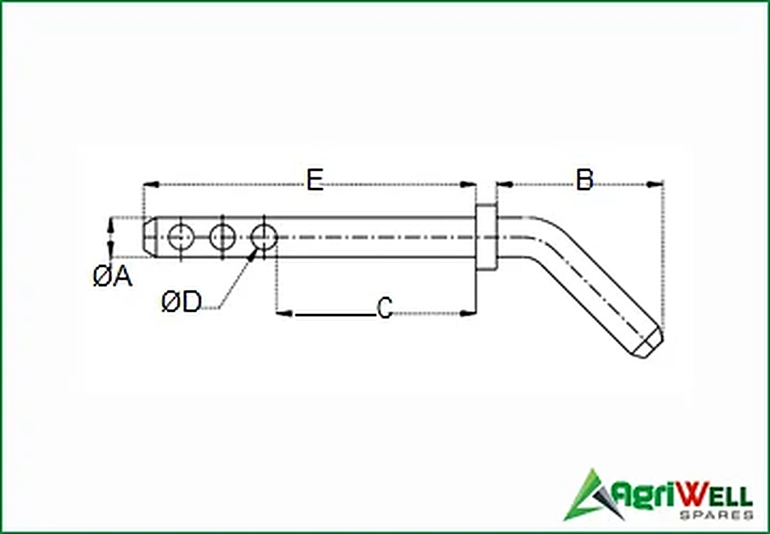 implement mounting pins-bent