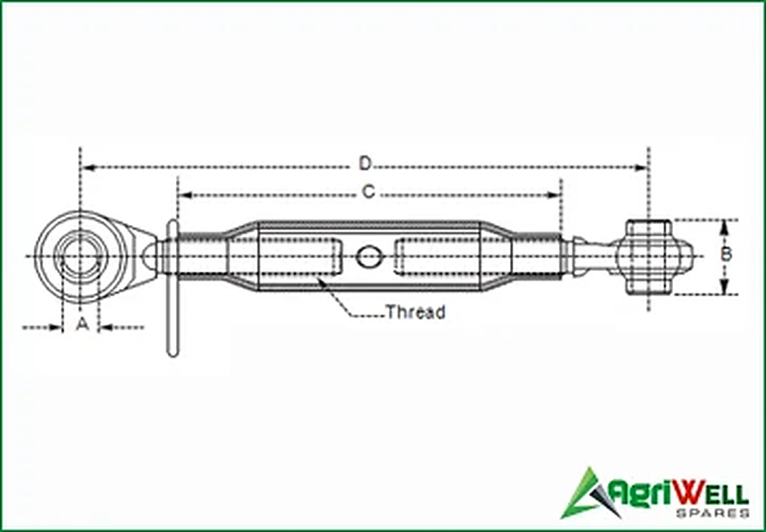 tractor top link assembly