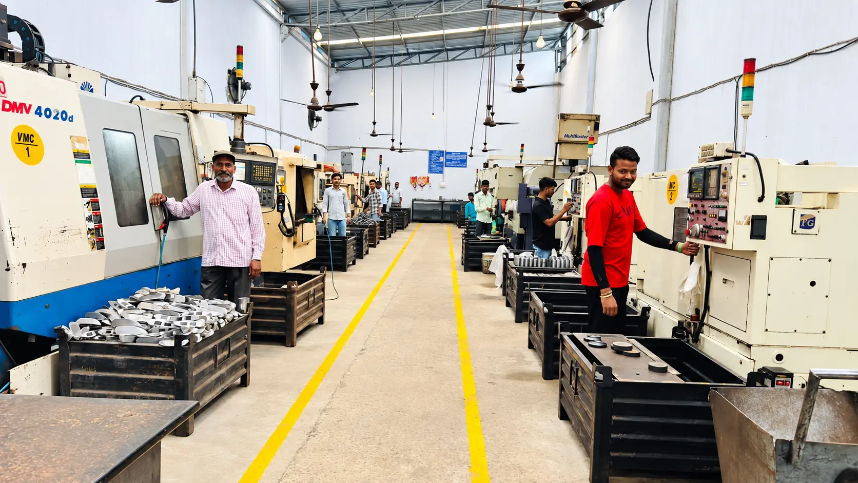 CNC machining floor at AgriWell Spares